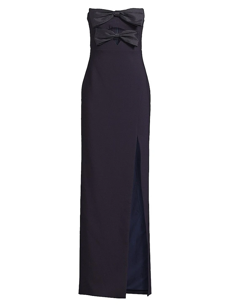 Bea Cut-Out Strapless Column Gown