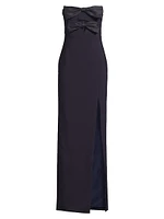 Bea Cut-Out Strapless Column Gown