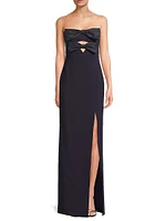 Bea Cut-Out Strapless Column Gown