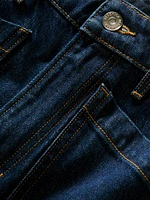 Dylan Cuffed High-Rise Straight Jeans