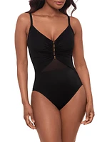 Network News Mariposa Gathered One-Piece Swimsuit