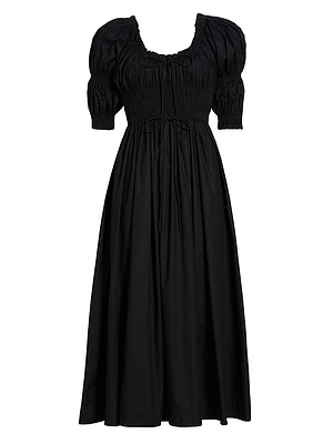 Ischia Puff-Sleeve Dress