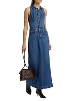 Denim Halter Maxi Dress
