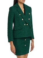 Eliza Tweed Double-Breasted Blazer
