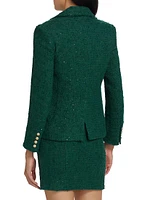 Eliza Tweed Double-Breasted Blazer