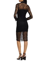Lorene Lace Button-Front Shirtdress