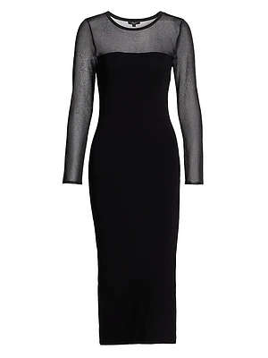 Luz Sheer Body-Con Midi-Dress