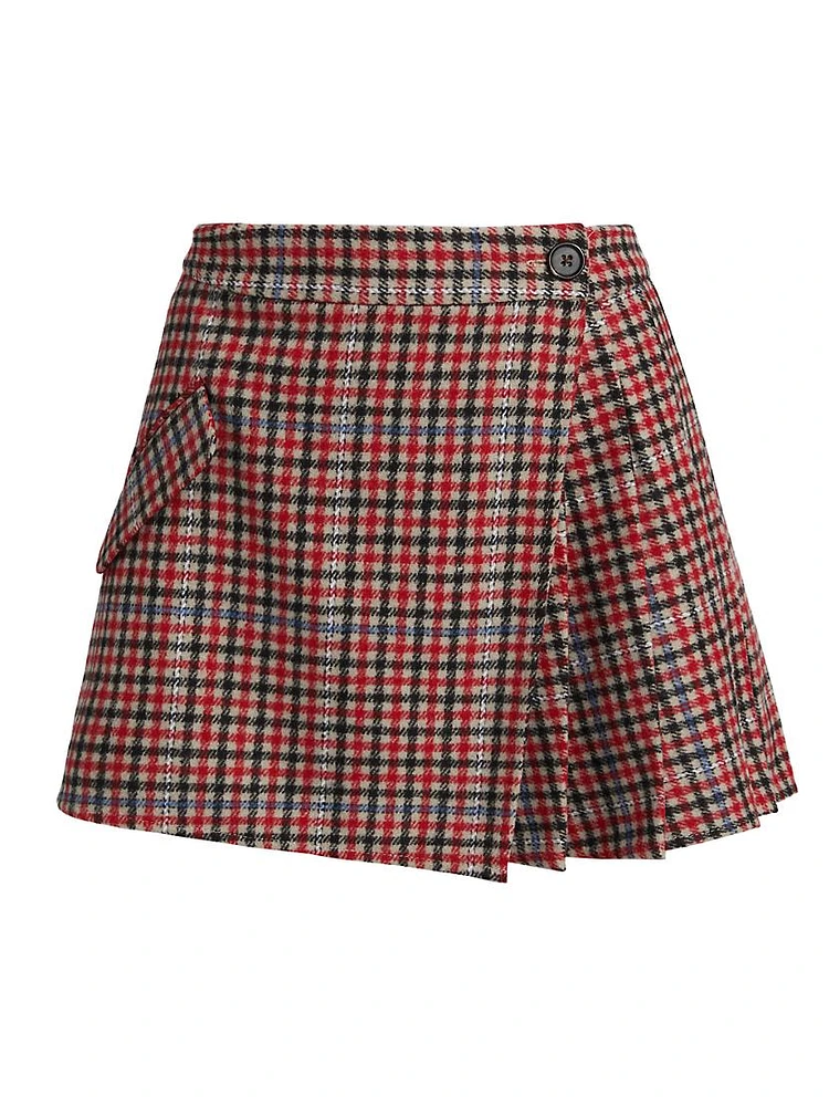 Adriana Plaid Pleated Miniskirt
