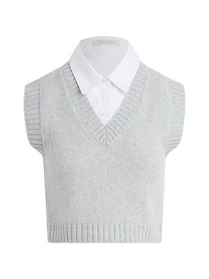 Leigh Merino Wool-Blend Sweater Vest