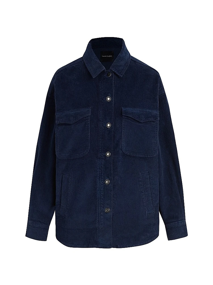 The Dad Corduroy Button-Front Shacket