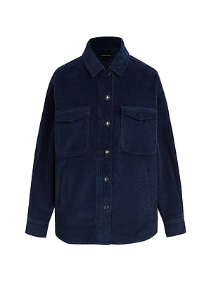 The Dad Corduroy Button-Front Shacket