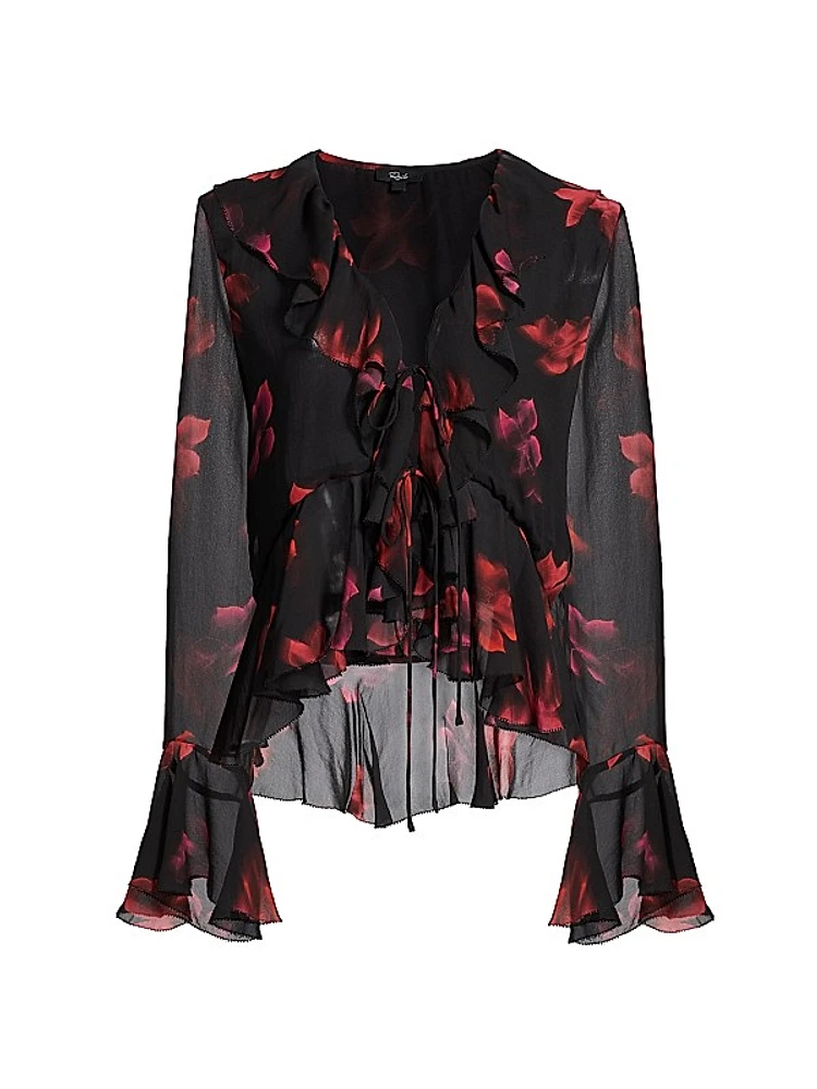 Nicoletta Floral Chiffon Top