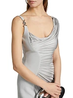 Ruched Liquid Jersey Cocktail Dress