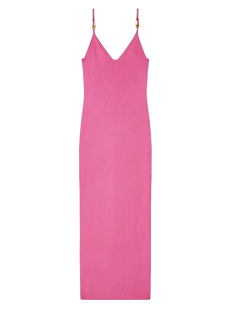 Viscose Stretch-Knit Midi Dress