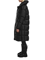 Sash Longline Down Puffer Coat