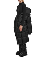 Sash Longline Down Puffer Coat