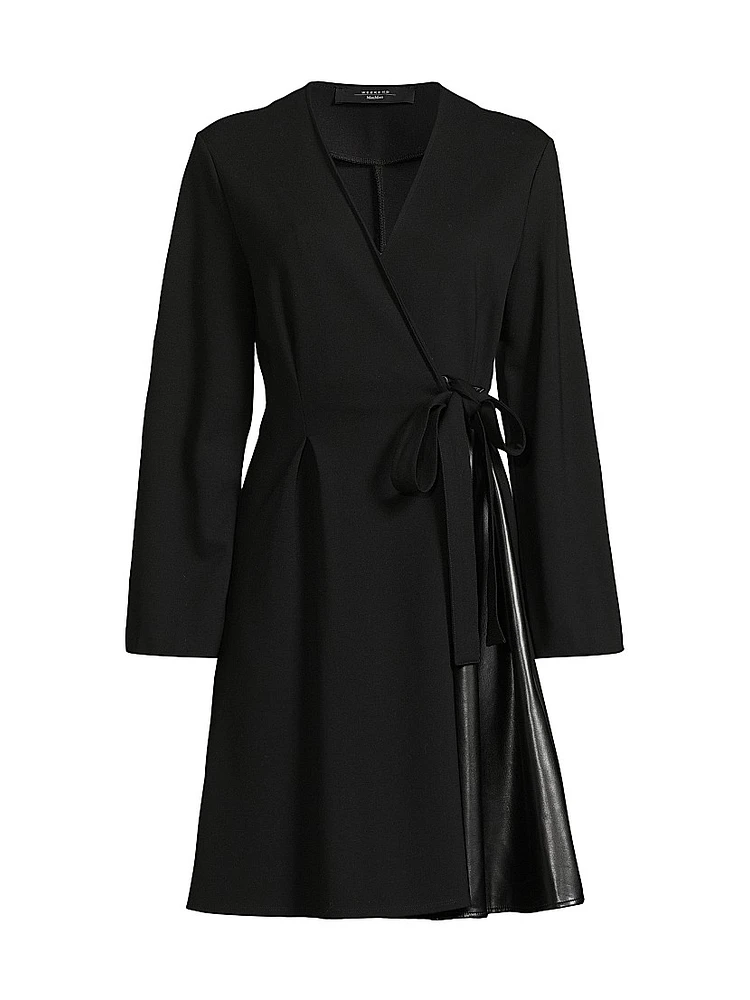Cennare Jersey Wrap Minidress