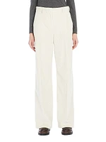 Tania Corduroy High-Rise Straight-Leg Pants