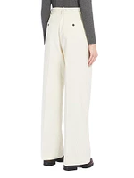 Tania Corduroy High-Rise Straight-Leg Pants