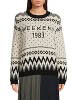 Paride Intarsia-Knit Crewneck Sweater