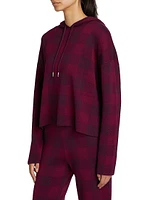Birdseye Plaid Hooded Sweater