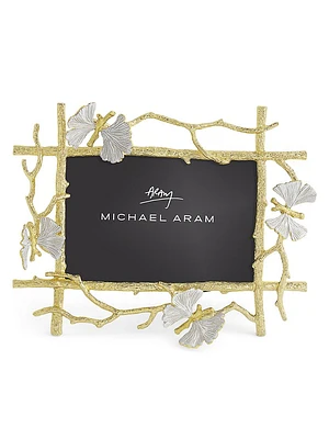 Butterfly Ginkgo Gold Frame