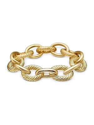 Oval Link Chain Bracelet in 18K Yellow Gold, 17MM