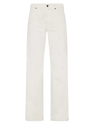 Tess Corduroy Straight-Leg Pants