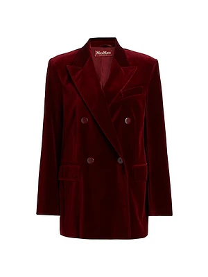 Digione Velvet Double-Breasted Jacket