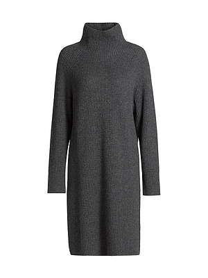Ebridi Wool & Cashmere Turtleneck Sweater Midi-Dress
