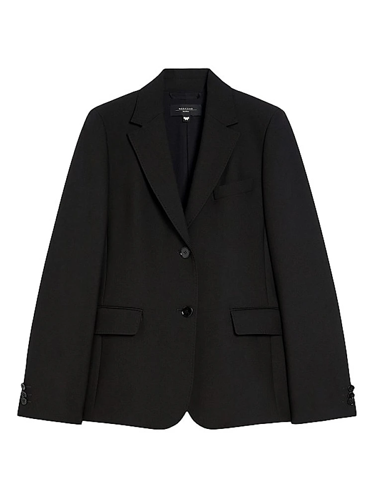 Notch Lapel Single-Breasted Blazer