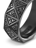 Pyramid Band Ring Black Titanium
