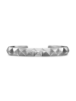 Pyramid Cuff Bracelet Sterling Silver, 9.3MM