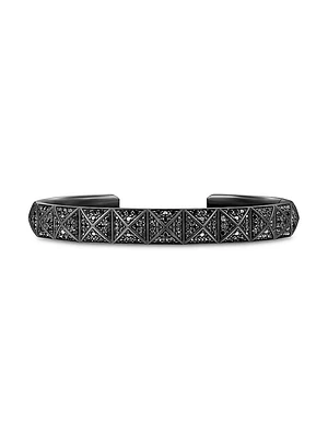 Pyramid Cuff Bracelet Black Titanium