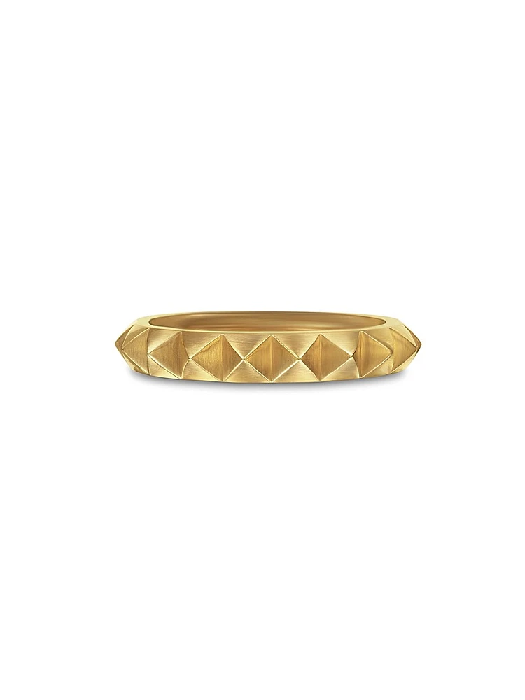 Pyramid Band Ring 18K Yellow Gold