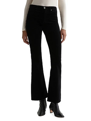 Farrah Velvet High-Rise Flared Jeans