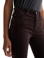 Farrah Velvet High-Rise Flare Jeans