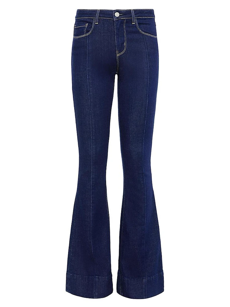 Lenora Low-Rise Flared Jeans