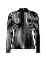 Winslow Striped Mock-Turtleneck Sweater