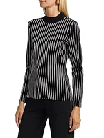 Winslow Striped Mock-Turtleneck Sweater