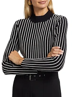 Winslow Striped Mock-Turtleneck Sweater