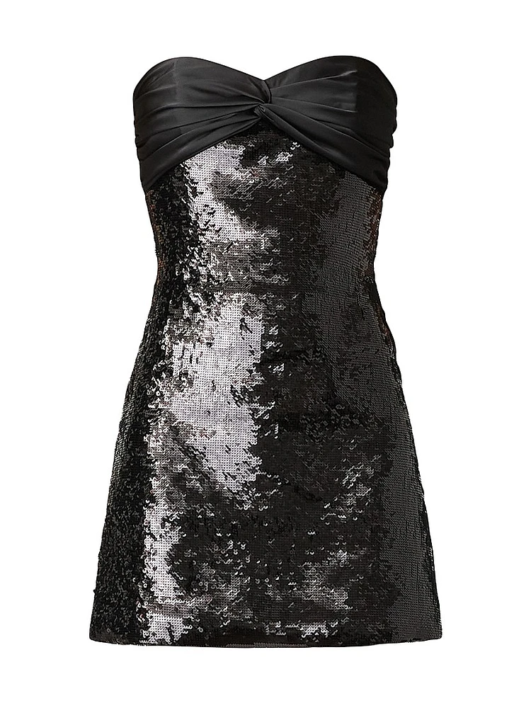 Dolly Sequin Strapless A-Line Minidress