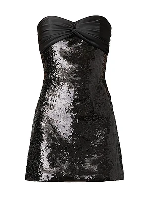 Dolly Sequin Strapless A-Line Minidress