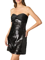 Dolly Sequin Strapless A-Line Minidress