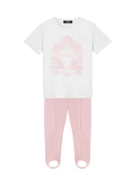 Little Girl's & Logo Jersey Leggings