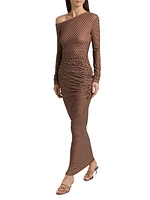 Annamaria Striped One-Shoulder Dress