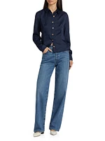 Orion Tonal Leopard Print Long-Sleeve Shirt