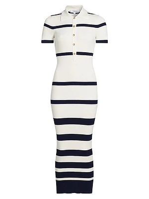 Landis Striped Body-Con Midi-Dress