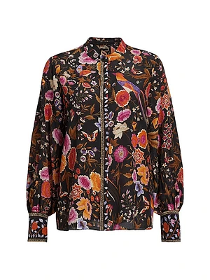 Fionna Floral Silk Blouse