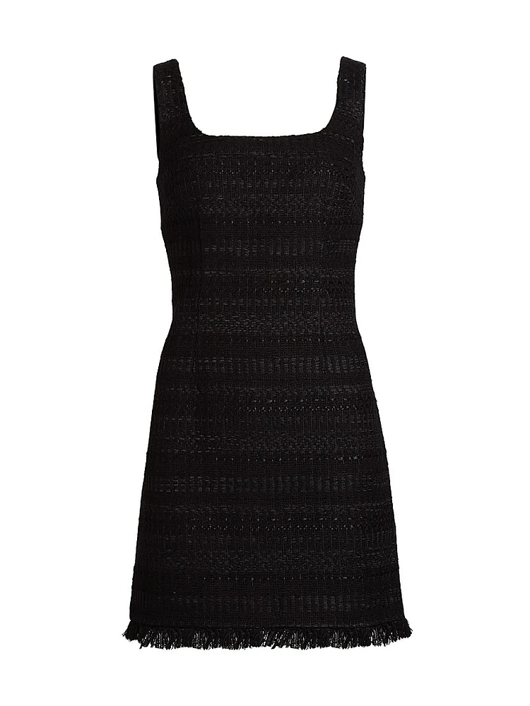 Amelia Fringed Tweed Minidress